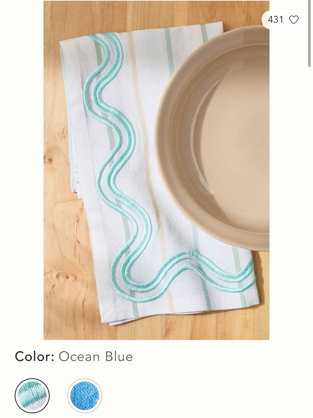 Anthropologie Madeline Embroidered Napkins (set of 2)